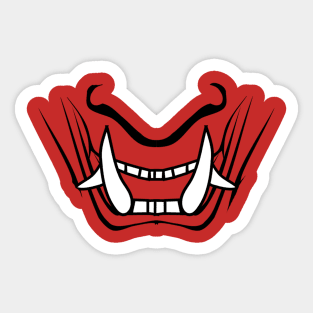 Oni Mouth mask Sticker